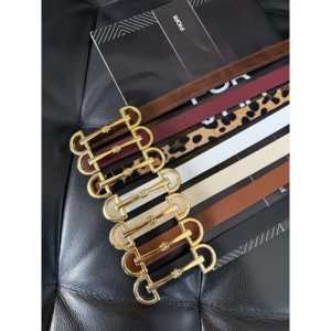 Cinturón de PU para mujer Fiori con hebilla de anillo en D dorado, estilo casual delgado, opciones multicolor - Product Image 1