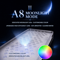 AIPAI A8 III Series A8SE A8 Pro Lumière LED pour aquarium marin à spectre complet, contrôle WiFi via application, mode lumière de lune pour coraux SPS LPS