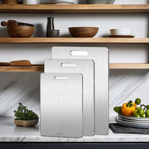 2025 all'ingrosso durevole 5 dimensioni 304 tagliere ispessito in acciaio inossidabile doppio lato a prova di muffa impastare per la cucina - Product Image 3