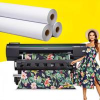 Papier de transfert thermique par sublimation blanc à marque privée, séchage rapide, taux de transfert de 98 % pour tissus clairs et foncés, t-shirts personnalisés