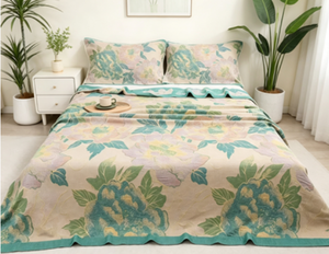 Couverture <span class=keywords><strong>de</strong></span> canapé écologique pour la maison, toutes saisons, 200*230cm, motif floral <span class=keywords><strong>de</strong></span> pivoine <span class=keywords><strong>rouge</strong></span> tibétain - Product Image 2
