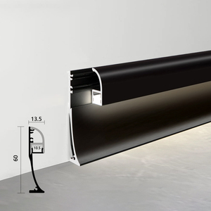 <span class=keywords><strong>Profil</strong></span>és <span class=keywords><strong>de</strong></span> plinthe en aluminium brossé décoratifs, installation facile, étanches, en alliage, pour revêtements <span class=keywords><strong>de</strong></span> sol modernes - Product Image 2
