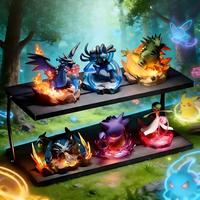 Ensemble de figurines de scène de bataille en boîte mystère, 6 styles de figurines de collection avec base à effet de combat, décoration de bureau en PVC, cadeau pour les collectionneurs hardcore