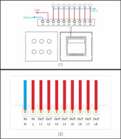 Interruptor de Pared Inteligente Estándar Brasileño 2026, Versión Zigbee WiFi, Opción 124*118mm, Panel de Interruptor Inteligente para Brasil