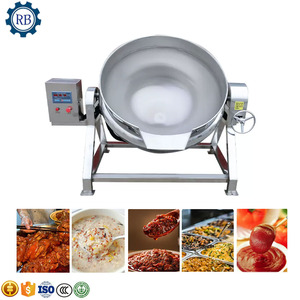 หม้อต้มไฟฟ้า/แก๊ส SUS304 ขนาด 100 ลิตร 200 ลิตร 300 ลิตร 500 ลิตร พร้อมกวนในตัว - Product Image 1