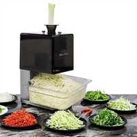 Déchiqueteuse électrique commerciale pour oignon vert 200W, machine à trancher et à déchiqueter le gingembre et l'oignon à haute efficacité, SUS304 pour cuisine de restaurant