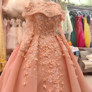 Lsany219 Maternity Modern Princess Pink Muslim Quinceanera Dresses 3D <b>Flowers</b> <b>Sweet</b> 16 Gowns for - Product Image 5