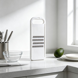 Rallador Manual de Alimentos, Blanco, con Cuchilla de Acero Inoxidable, Pelador de Frutas y Verduras, Utensilio de Cocina - Product Image 1