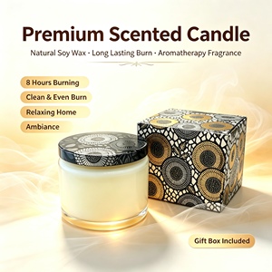Bougie parfumée en cire de soja avec verre gaufré personnalisé, emballage avec logo privé, bougie aromatique pour la maison, cadeaux d'aromathérapie, vente en gros, décoration intérieure - Product Image 4
