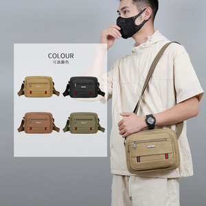 Men's Shoulder <b>Bag</b> Canvas Large Capacity Multi Layer Crossbody <b>Bag</b> For Everyday Use - Product Image 4