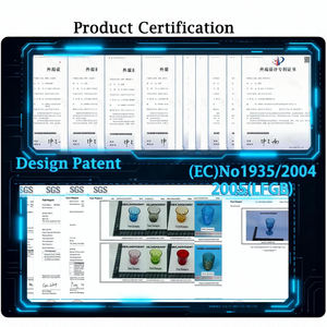 Samlife-RW22068 Verres à <span class=keywords><strong>vin</strong></span> vintage, gobelets en cristal coloré, verrerie pressée - Product Image 3