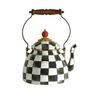 Lukisan rumah Retro kopi air panas teko keramik teko Enamel ketel - Product Image 1