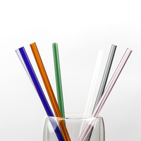 Pailles torsadées réutilisables Paille en verre pour boire Pailles en verre ondulées colorées