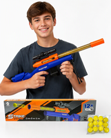Jouet de tir en plein air pour enfants personnalisé en usine, lanceur de balles en EVA souple, pistolet de tir avec 12 balles en EVA