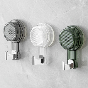 Suction Cup <b>Hook</b> Transparent Gray Green Wall Mounted Removable <b>Towel</b> Coat <b>Hook</b> Bathroom Door <b>Hook</b> - Product Image 1