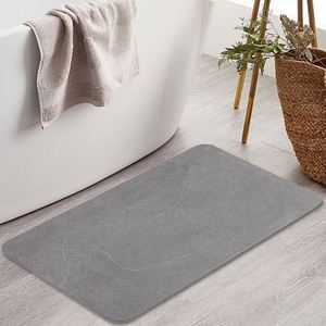 Tapis en pierre de diatomite naturelle absorbant l'eau, antidérapant, pour salle de bain, séchage rapide - Product Image 1