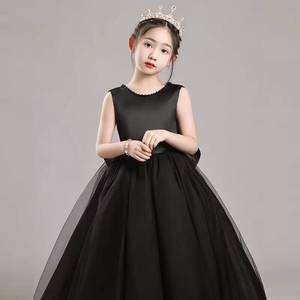 Robe de princesse de luxe pour filles, robe de demoiselle d'honneur en tulle, tenue de spectacle de piano pour enfants, vêtements de scène haut de gamme pour événements et fêtes - Product Image 6