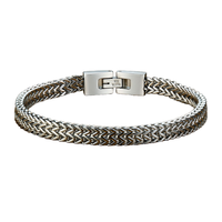 Nouveautés Bracelet en maille chaîne de quille en acier inoxydable pour homme Bijoux argentés avec placage or Cadeau tendance pour homme et femme