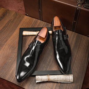 Chaussures de ville pour hommes faites à la main, sur mesure, de haute qualité, élégantes, à bout pointu, pour mariage, nouvelle collection automne, rehaussantes - Product Image 5