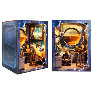 Kit de puzzle 3D en bois DIY Thème Institut d'Astronomie Créative avec lumière LED – Maquette d'<span class=keywords><strong>architecture</strong></span> miniature - Product Image 1