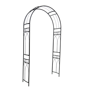 Arche moderne <span class=keywords><strong>en</strong></span> métal noir d'approvisionnement d'usine <span class=keywords><strong>pour</strong></span> le support d'escalade de plante de conception simple de patio de jardin - Product Image 1