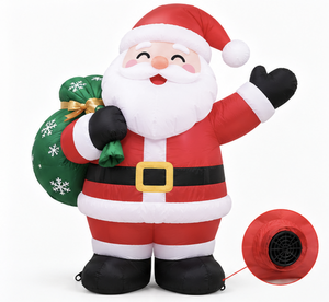 Père Noël gonflable <span class=keywords><strong>de</strong></span> Noël avec sac cadeau flocon <span class=keywords><strong>de</strong></span> neige, figurine <span class=keywords><strong>de</strong></span> Père Noël LED gonflable pour la décoration extérieure <span class=keywords><strong>de</strong></span> jardin, pelouse et vacances <span class=keywords><strong>de</strong></span> Noël - Product Image 6