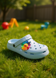 Sandali Zoccoli per Bambini Taglia 19 con Fiore Animato, Suola in EVA, Punta Rotonda, Estivi - Product Image 2