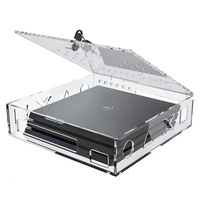 Boîte de sécurité transparente en acrylique personnalisée pour console de jeux vidéo, boîte de rangement pour cassette, serrure à clé