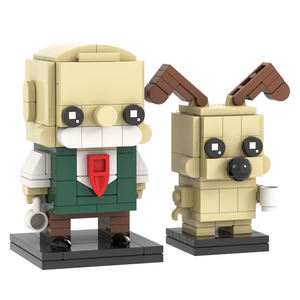 MOC7513 Wallace & <span class=keywords><strong>Gromit</strong></span> 195ชิ้นอิฐหัวสี่เหลี่ยมอิฐดินเหนียวภาพยนตร์การ์ตูนประกอบโมเดลพลาสติก DIY อาคารบล็อกของเล่นของขวัญสำหรับเด็ก - Product Image 4