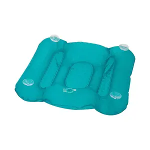 inflatable bathtub seat mat cushion with suction cups