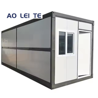 Matériau en acier Isolation thermique antisismique Maison de conteneur mobile préfabriquée X pliable à plat pour la vie et le bureau