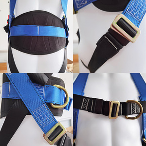 Ceinture de sécurité anti-chute VOLT pour électricien, usage extérieur, <span class=keywords><strong>corps</strong></span> entier, avec double <span class=keywords><strong>corde</strong></span>, double crochet, sangle <span class=keywords><strong>en</strong></span> polyester, capacité 300 kg - Product Image 2