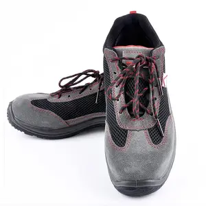 Chaussures de sécurité de haute qualité résistantes à l'huile, chaussures de sécurité à fond en acier en cuir, vente en gros