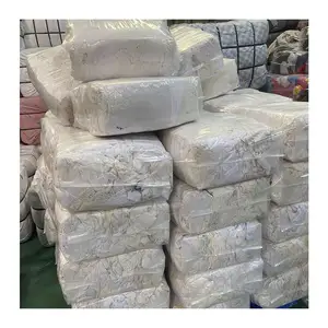 Hissen vente en gros 85% coton coton blanc drap de lit chiffons acétate déchets de tissu dans les textiles pour les sacs en tissu