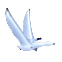 Présentoir Coulissant en Plastique pour Bouteille de Vodka, Forme Oiseau/Oie, avec Logo Personnalisé, LED Blanche/Gris, Épaisseur 2mm