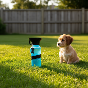 Bottiglia per bere per cani Myrva da 500 ml in silicone riutilizzabile con cinturino per viaggi ed escursioni - Product Image 2