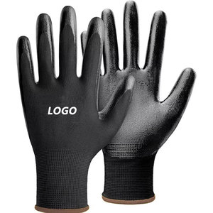 Custom Logo Waterproof Anti-slip Nitrile Coated Safety Work <strong>Gloves</strong> for Men, Ideal for Construction Use - Product Image 1
