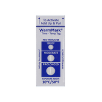 Étiquette autocollante en papier couché 10C WarmMark, indicateur de température et de temps d'expédition, pour la surveillance irréversible de l'exposition à la chaleur des vaccins et produits réfrigérés