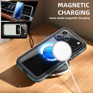 <span class=keywords><strong>Coque</strong></span> de téléphone magnétique <span class=keywords><strong>transparente</strong></span> à points rouges Redpepper, résistante aux chocs et étanche, pour <span class=keywords><strong>Apple</strong></span> iPhone 16 Pro, iPhone 16 Pro Max, iPhone 16 Plus - Product Image 6