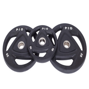 Placa de peso con revestimiento de goma <span class=keywords><strong>ziva</strong></span> para gimnasio/hogar, logo oem, barata, negra - Product Image 3
