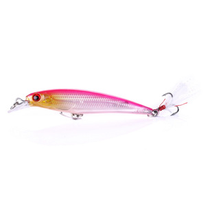 Bán Buôn 10 Màu 9Cm 8 Gam Uốn Cong Minnow Lure Cứng Minnow Cá Lure Bait Với Bạc Màu Nickel Rắc Rối Hooks - Product Image 4