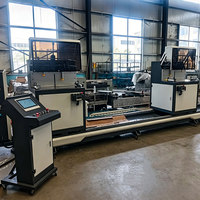 Máquina de Corte Automática CNC de Doble Cabezal para Cualquier Ángulo, Herramienta de Sierra Ingletadora Multiángulo de Precisión para Perfiles de Aluminio