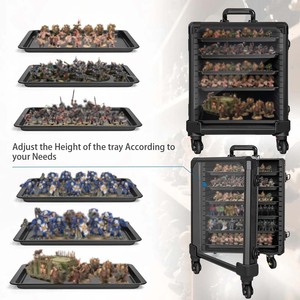 Étui de transport pour figurines en alliage d'aluminium avec rembourrage en mousse antichoc et boîte de rangement pour figurines miniatures pour le transport des figurines d'<span class=keywords><strong>action</strong></span> - Product Image 2