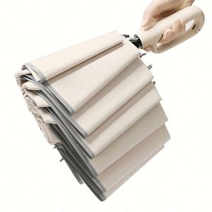 Fully Automatic Folding UV Protect <b>Umbrella</b> Sturdy Large Travel Portable Paraguas Rainy C Shape Ring Buckle Reverse <b>Umbrella</b> - Product Image 3