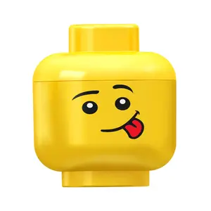 良俊16 * 18厘米人头收纳盒儿童家居积木玩具桶收纳盒塑料