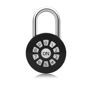 Cadenas intelligent à combinaison en alliage de zinc noir avec anse de 6 mm pour sac à dos, méthode de déverrouillage par numéros - Product Image 1