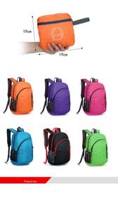 Promotional Custom Travel Lightweight Nylon Hiking Waterproof Ultralight Foldable <b>Backpack</b> - Product Image 5