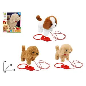 Jouet électronique pour chien filaire Amici Pets, peluche de 19 cm, animal de compagnie qui marche avec laisse rouge pour les enfants - Product Image 1