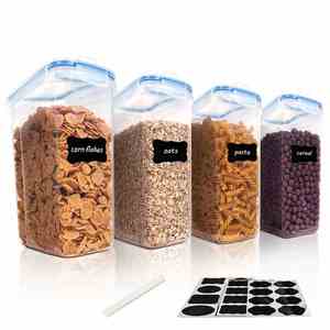 4L Large Capacity Stackable Airtight Food Storage <b>Containers</b> With Lids BPA Free for Kitchen Snacks Pasta - Product Image 6