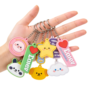 High Quality No Minimum Personalized Custom Silicone Rubber Keyring Cartoon 3d Soft Pvc Keychain for Promotion